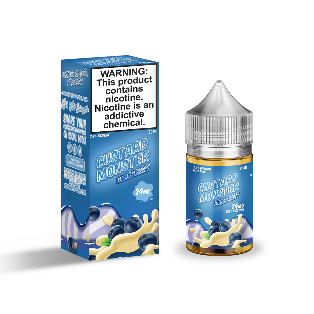 Blueberry Custard - Salt E-liquid - Custard Monster