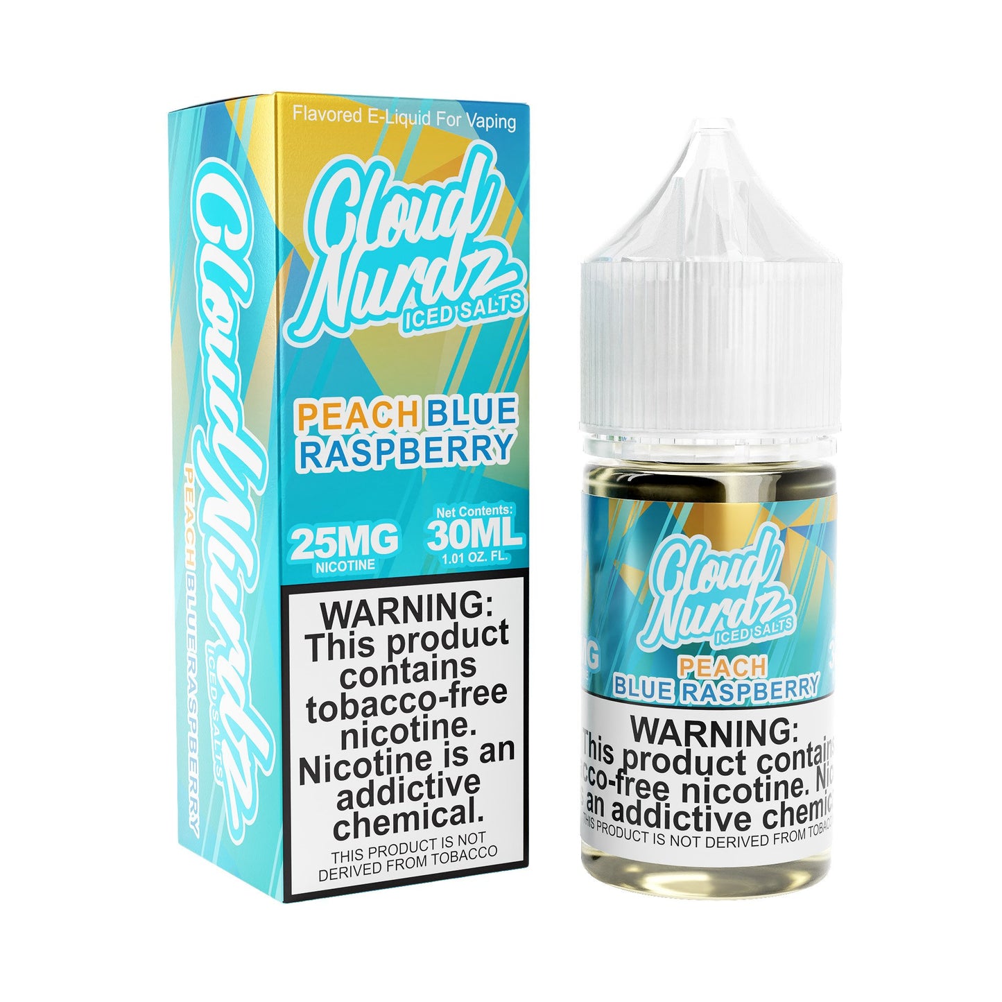 Iced Peach Blue Raspberry - Salt E-liquid- Cloud Nurdz