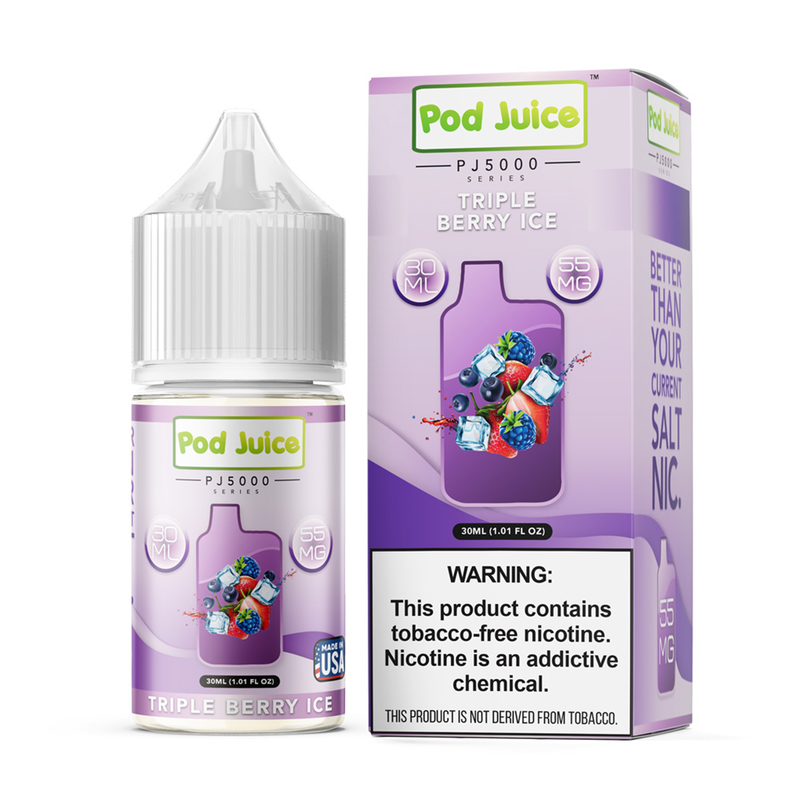 Triple Berry Ice - Salt E-liquid - Pod Juice