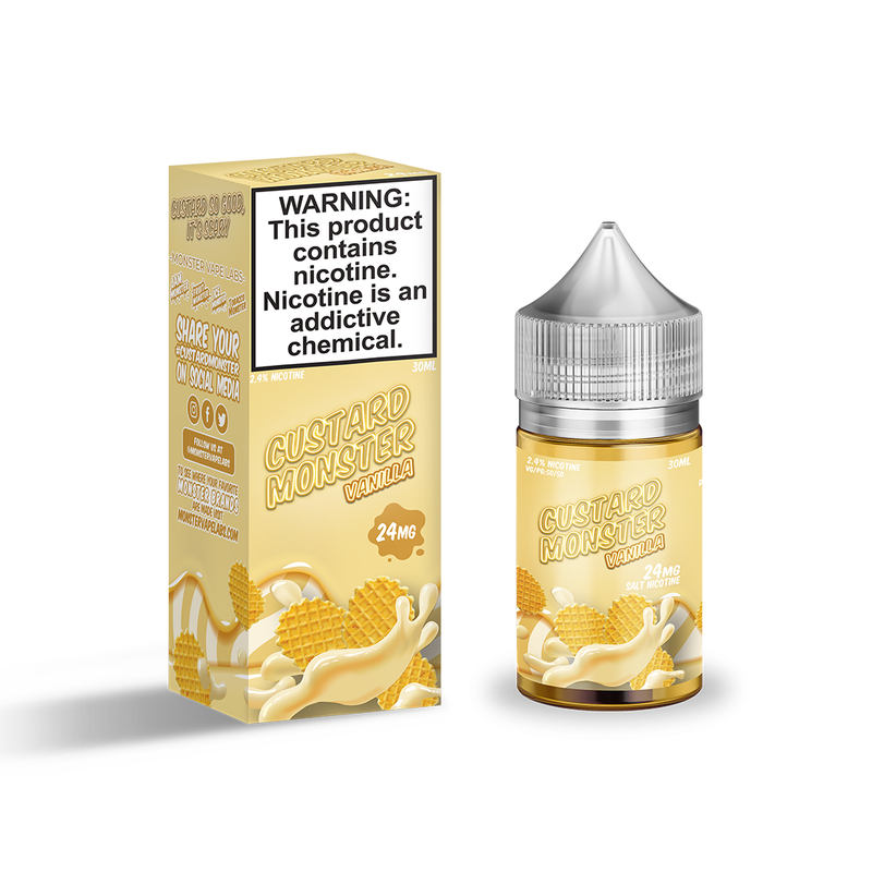 Vanilla - Salt E-Liquid - Custard Monster