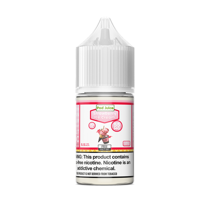 Strawberry Ice Cream - Salt E-liquid - Pod Juice